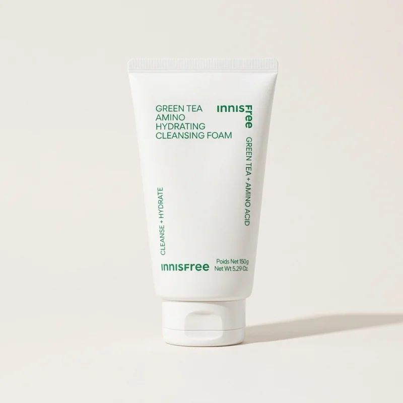 Innisfree Green Tea Amino Hydrating Cleansing Foam 150g - Gentle Facial Wash - Main Image