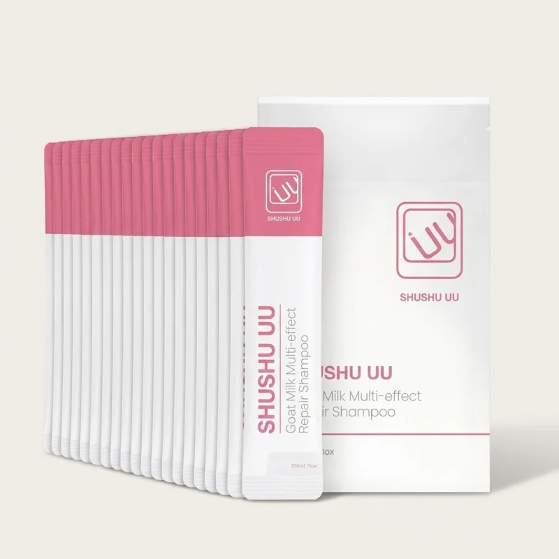 SHUSHU UU Goat Milk Multi-Effect Repair Shampoo, 20 Individual Sticks - Main Image