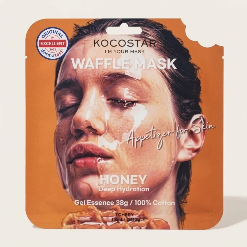 KOCOSTAR Honey Waffle Mask - Deep Hydrating 100% Cotton Sheet Mask - Main Image