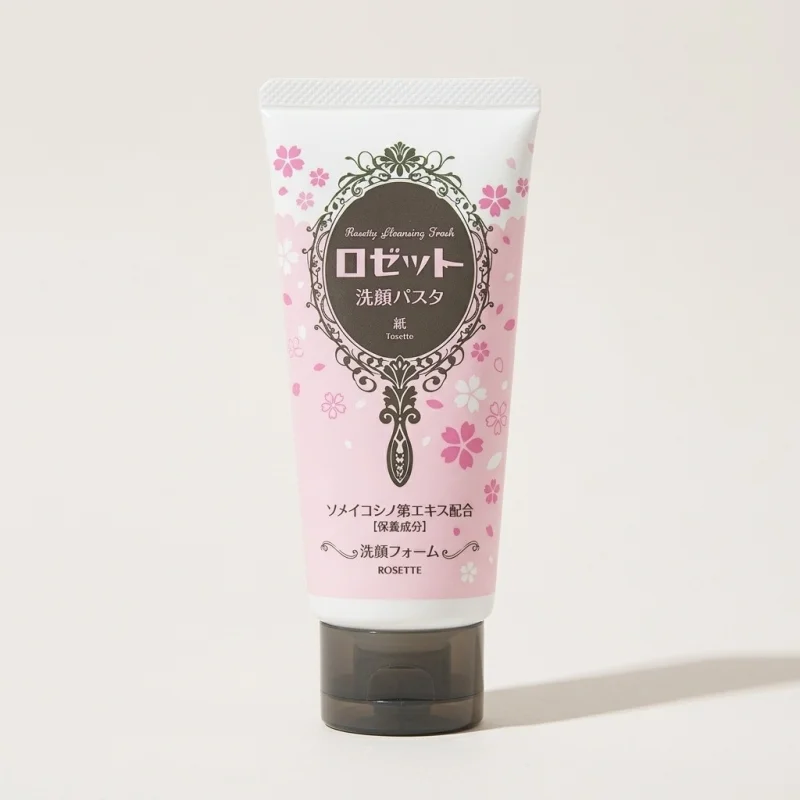 Rosette Facial Cleansing Sakura Pasta 120g - Moisturizing Cherry Blossom Foam - Main Image