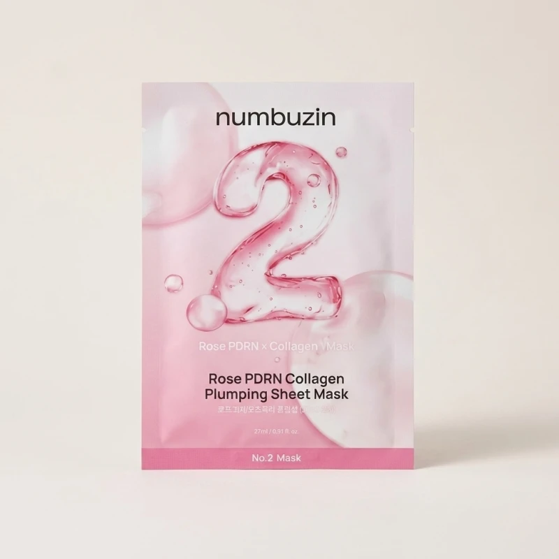 Numbuzin No 2 Rose PDRN Collagen Plumping Sheet Mask, 5 Count - Main Image
