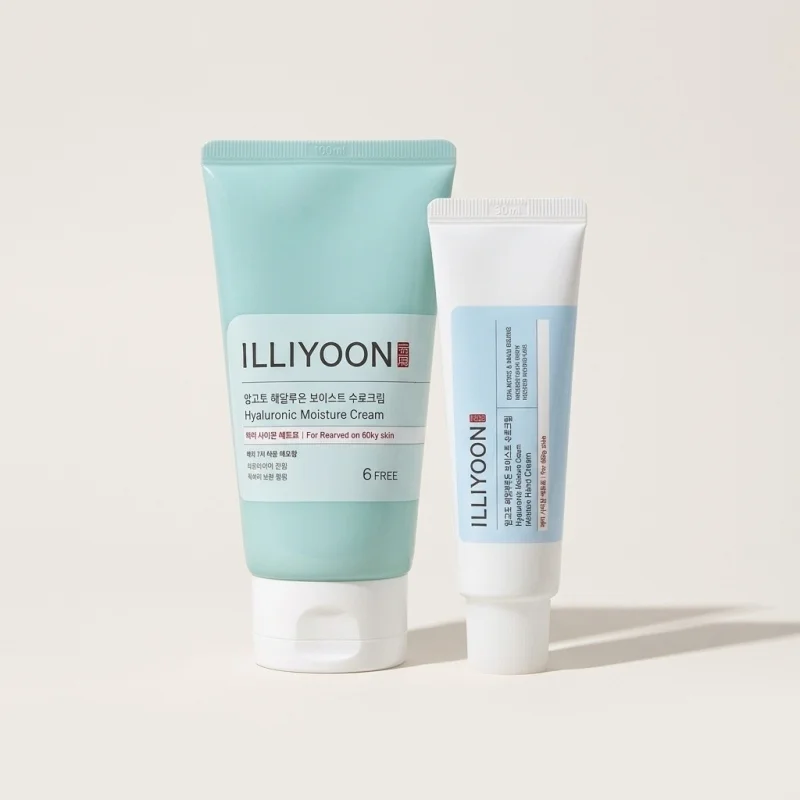 ILLIYOON Hyaluronic Moisture Cream (2 x 100ml) & Ceramide Hand Cream Set - Main Image