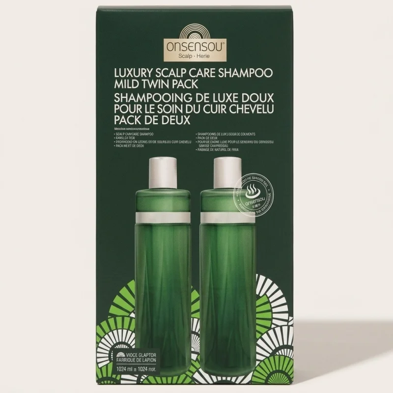 ONSENSOU Luxury Scalp Care Shampoo Mild Twin Pack - 300ml x 2 - Main Image