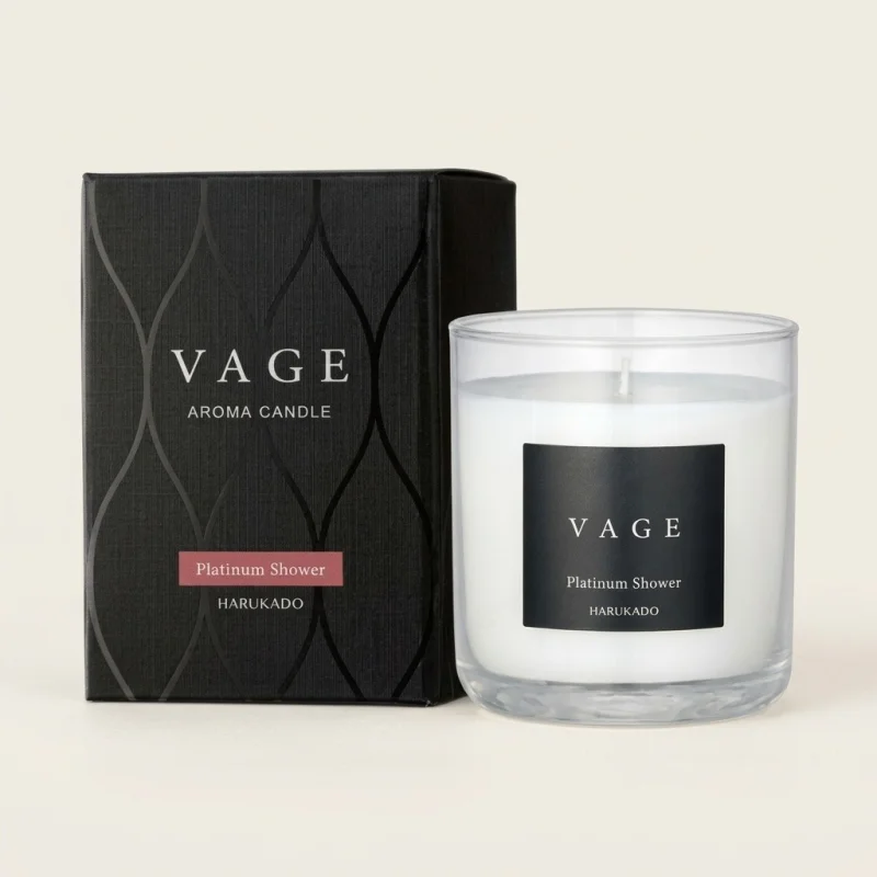 Harukado Vage Aroma Candle - Platinum Shower Fragrance - Main Image