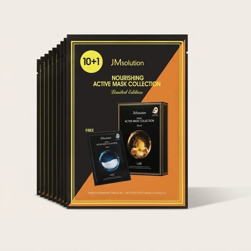JMsolution Nourishing Active Mask Collection (10+1 Pack) - Hydrating Sheet Masks - Main Image
