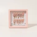 Premium Semicured Gel Nail Strips - 3D Rhinestone & Ombre Art Design 4
