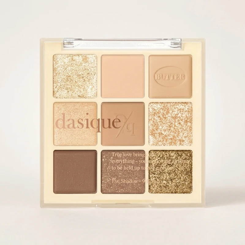 Dasique Shadow Palette 17 Butter Cream, 9-Color Warm Neutral Eye Makeup - Main Image