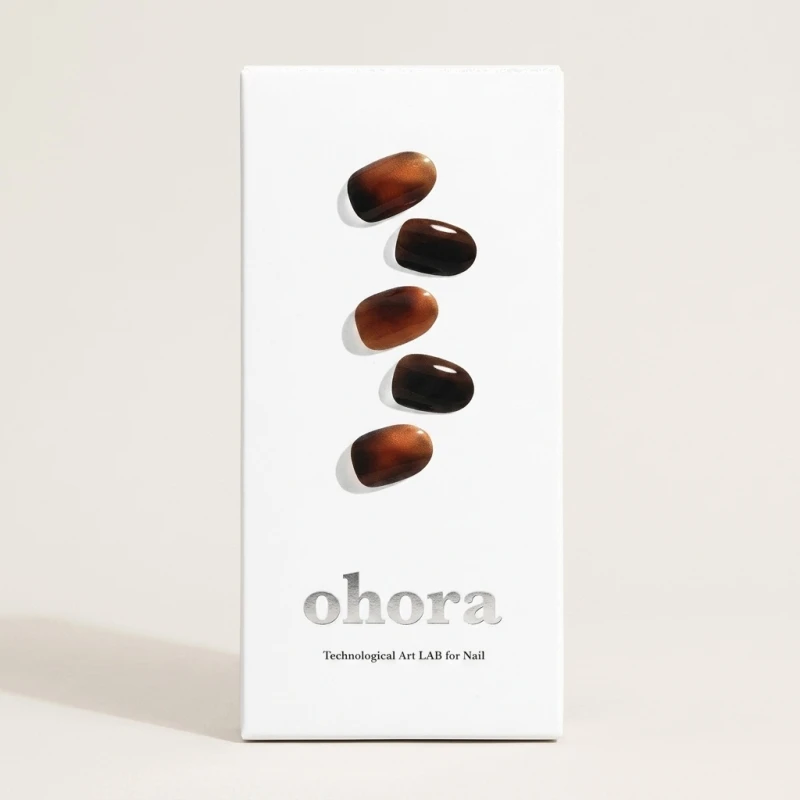 OHORA Semicured Gel Nail N Pumpkin Swirl - Amber Marble DIY Manicure - Main Image