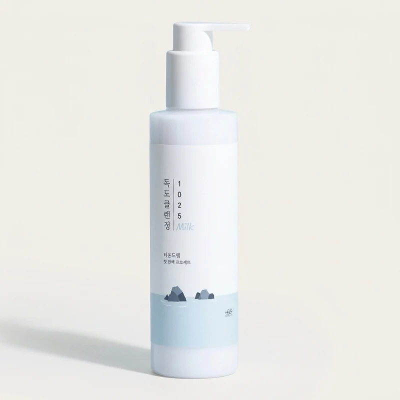 ROUND LAB 1025 Dokdo Cleansing Milk - Gentle Hydrating Facial Cleanser 200ml - Main Image