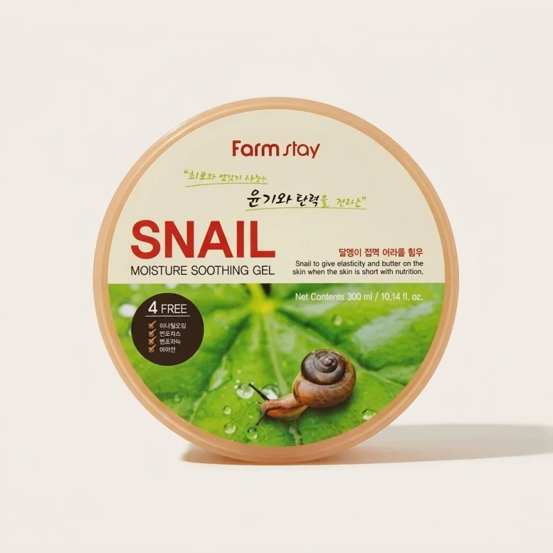 Farmstay Snail Moisture Soothing Gel 300ml - Hydrating Face and Body Gel - Main Image