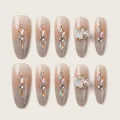 Semicured Gel Nail Strips with 3D Butterfly Accents and Cat-Eye Gradient 1