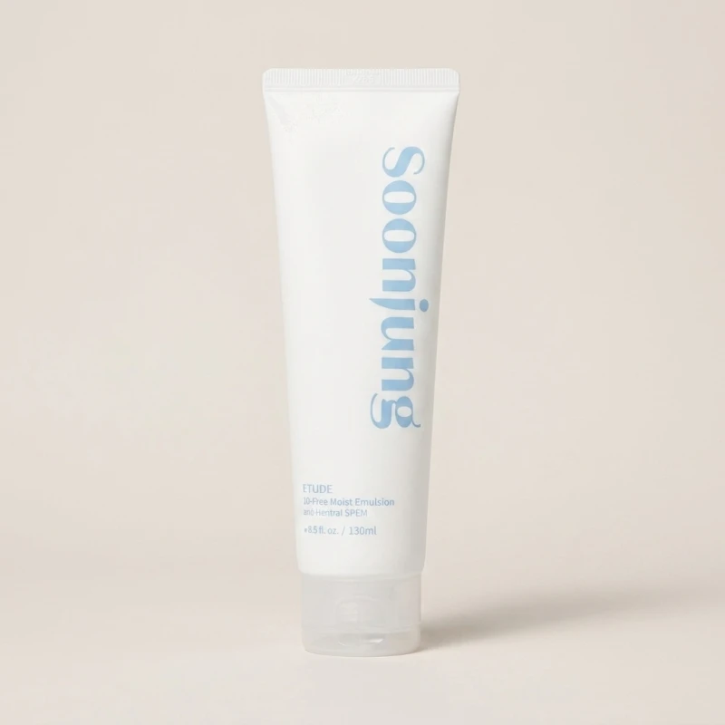ETUDE Soon Jung 10-Free Moist Emulsion 130ml - Gentle Low pH Face Moisturizer - Main Image