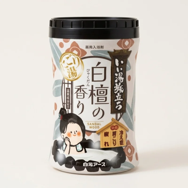 Earth Iiyu Tabidachi Sandalwood Milky Bath Powder, 600g - Main Image