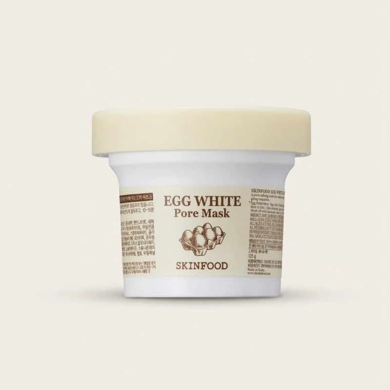 SKINFOOD Egg White Pore Mask 125g - Purifying Wash-Off Facial Treatment - Main Image