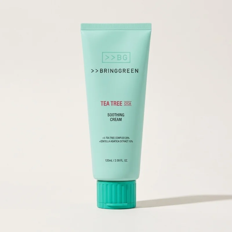 BRINGGREEN Tea Tree Cica Soothing Cream Plus 100ml - Calming Moisturizer - Main Image
