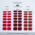 OHORA N Classic Burgundy Semicured Gel Nail Strips - Deep Red Salon Finish 6