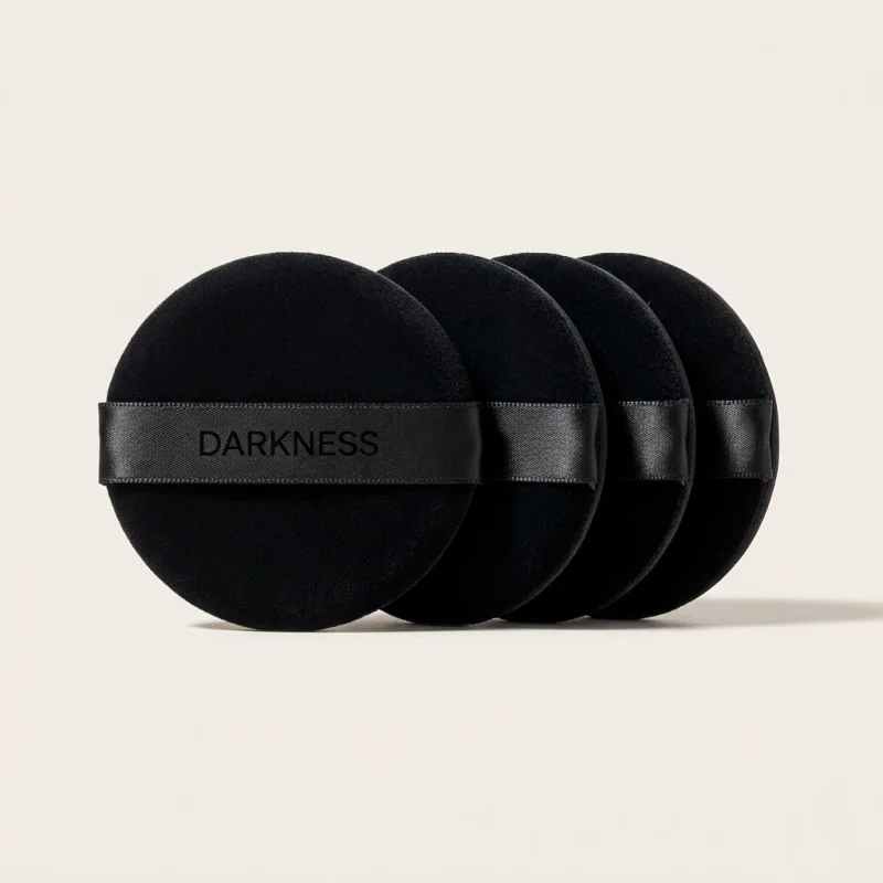 DARKNESS Black Air Puff 5pcs - Soft Makeup Applicator for Cushion & Foundation - Main Image