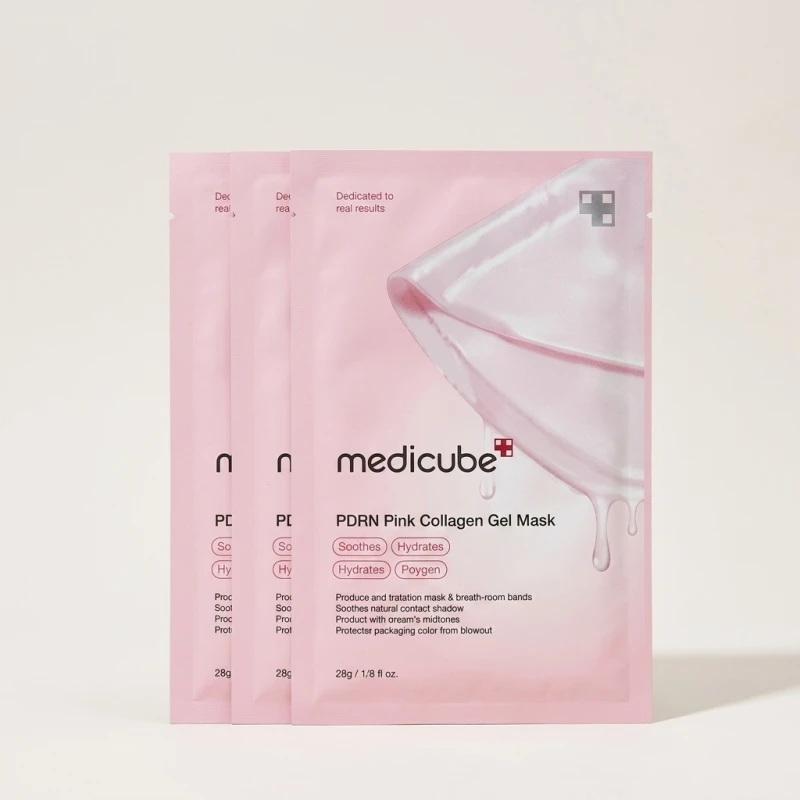 Medicube PDRN Pink Collagen Gel Mask - Revitalizing & Firming Hydrogel (4 Sheets) - Main Image