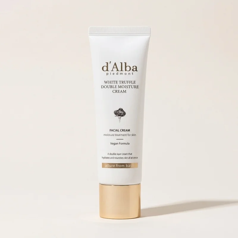 d'Alba White Truffle Double Moisture Cream 60ml - Vegan Hydrating Facial Care - Main Image