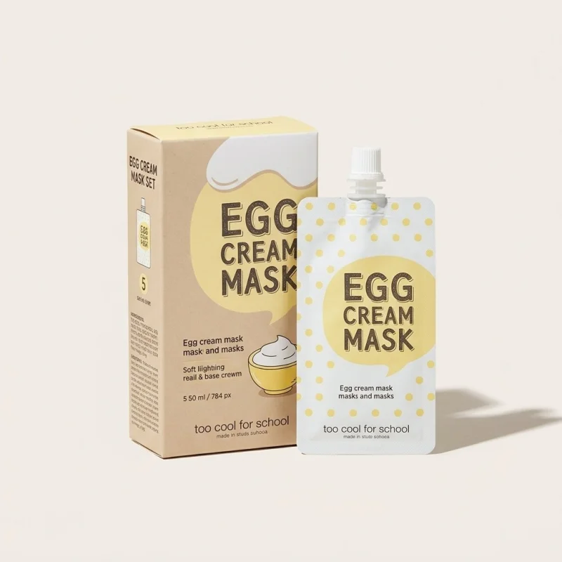 Too Cool For School Egg Cream Mask Hydration Set (5 Pack) - Microfiber Sheet - Main Image