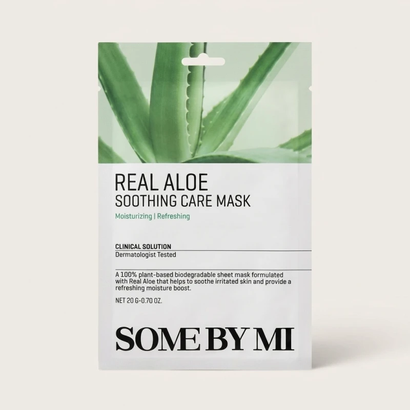 SOME BY MI Real Aloe Soothing Care Mask - Hydrating & Calming Sheet Mask - Main Image