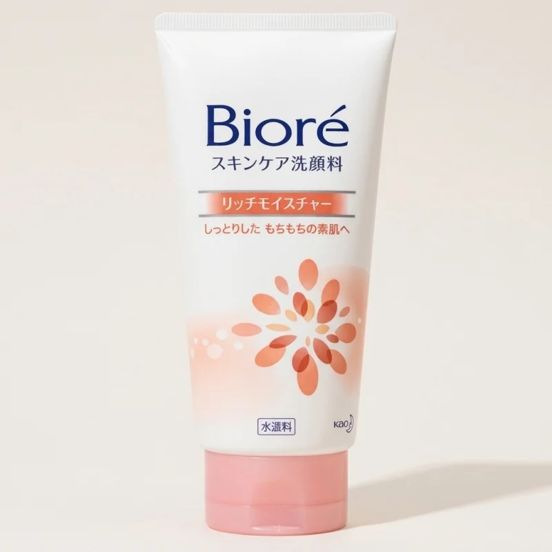 Bioré Skin Care Face Wash Rich Moist 130g - Hydrating Cream Cleanser - Main Image