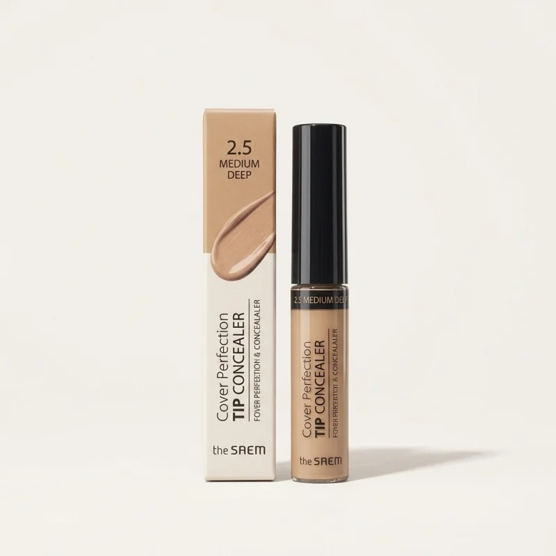THE SAEM Cover Perfection Tip Concealer 2.5 Medium Deep - High Coverage - Main Image